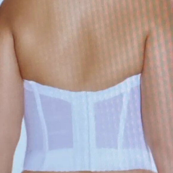 Goddess White Lace Bustier Strapless Longline Bra GD0689 34DD NWT - Picture 2 of 7